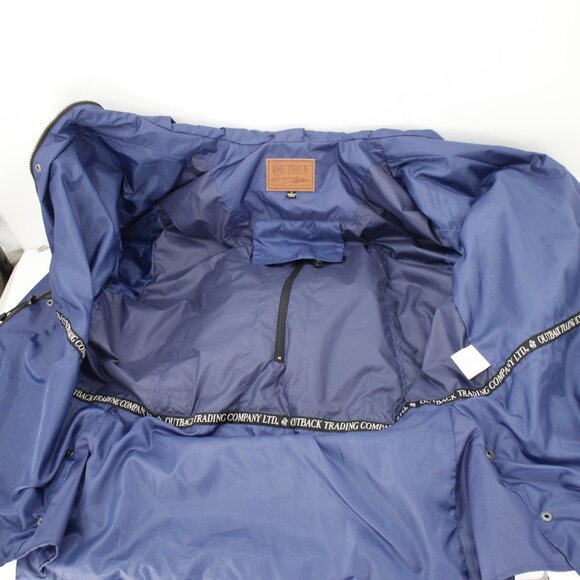 Outback Trading Company Jacket Men's Large Packable Parka Hooded Zip Pocket blue - Picture 15 of 15